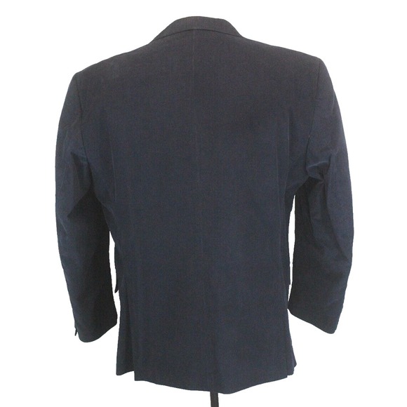 mens navy blue J Ferrar corduroy cord blazer jacket sport suit coat XL 46 48 R - Picture 4 of 8